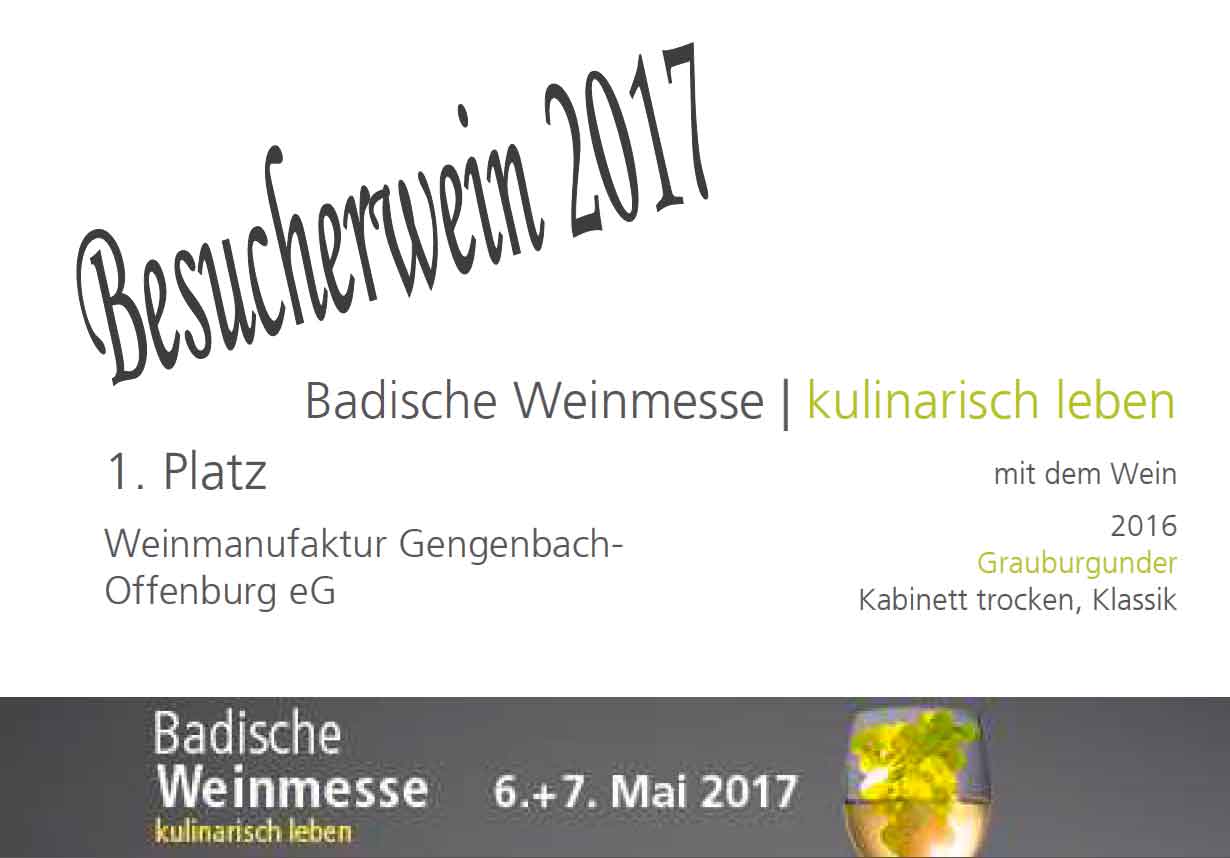 Besucherwein der badischen Weinmesse 2017